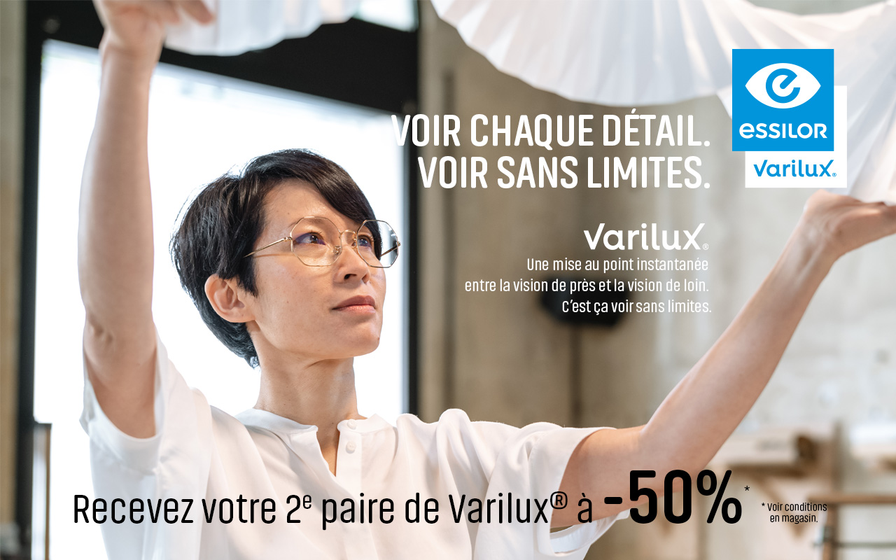 Recevez votre 2e paire de Varilux® à -50%*